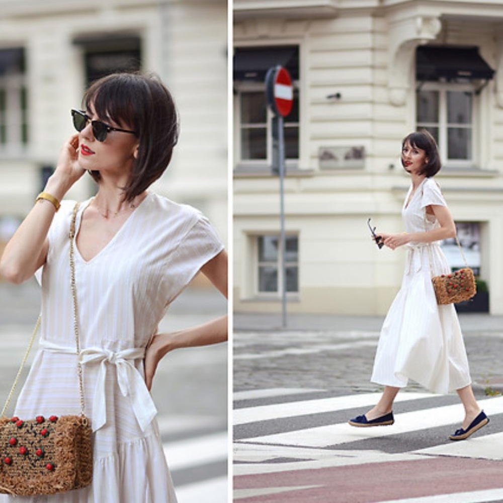ZARA white midi dress BLOGGER FAV